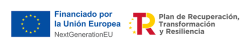 Imagen institucional compuesta por los logotipos de la Unión Europea (NextGenerationEU) y del Gobierno de España, en el marco del Plan de Recuperación, Transformación y Resiliencia.